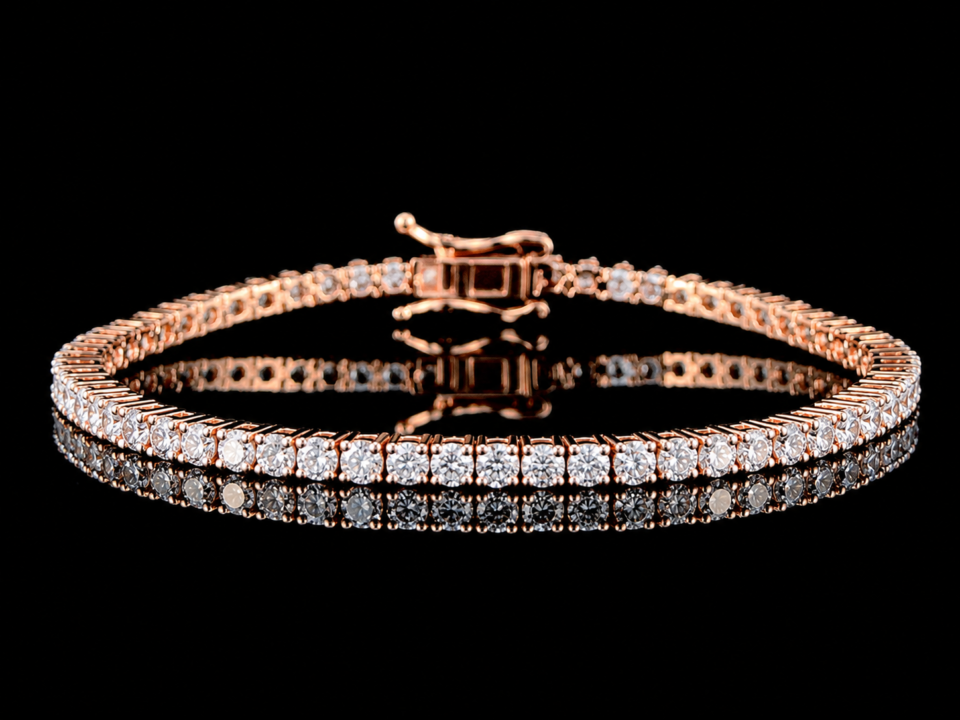 4.00 CTW Lab Grown Diamond Tennis Bracelet in 14K White Gold