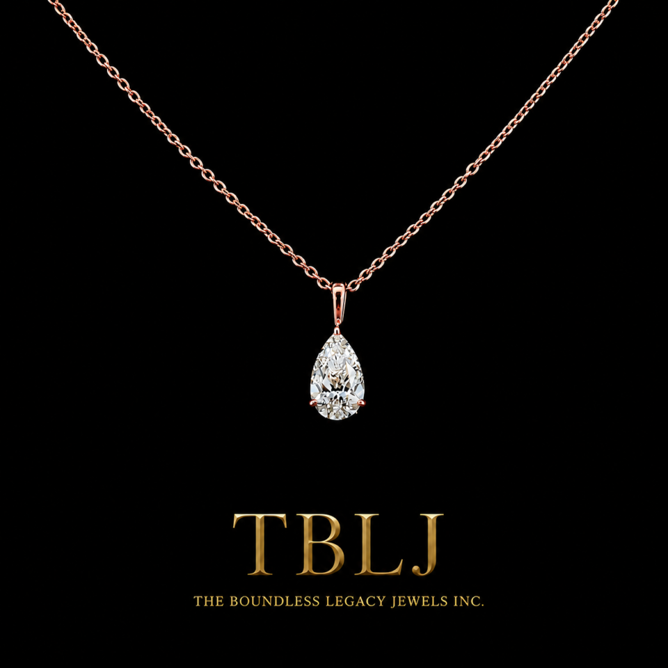 Pear-Cut 1.00ct   Lab-Grown Diamond Necklace